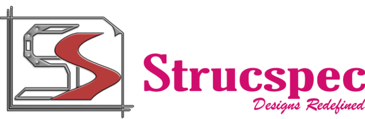 Strucspec logo representing a structural engineering consultancy providing structural design, structural audits, project management consultancy (PMC), quantity surveying (BOQ), building approvals, stability certification, retrofitting, and construction consulting services in Chennai, India.